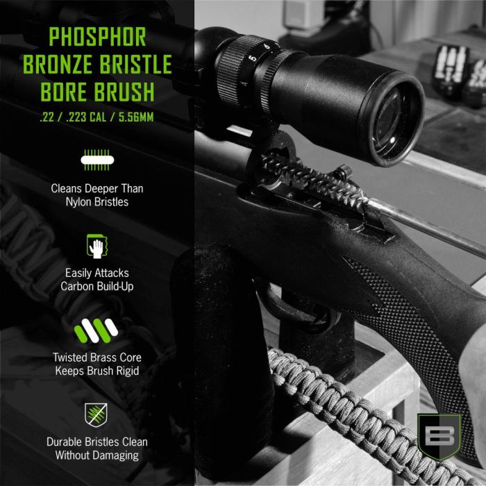BREAKTHROUGH BT-22PBBB .22 CAL PHOSPHORUS BRONZE BRISTLE BORE BRUSH