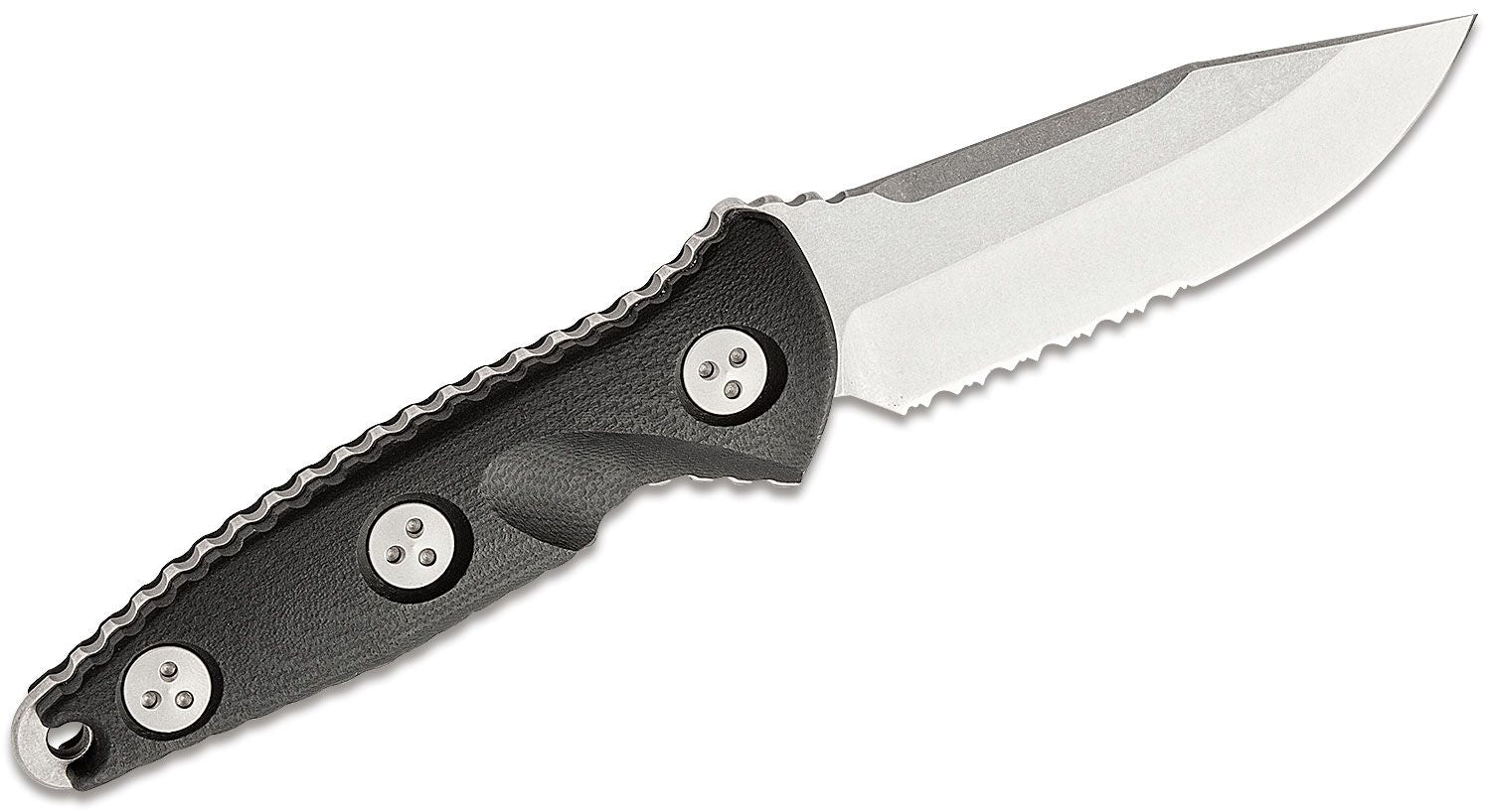 MICROTECH 113M-11 SOCOM ALPHA MINI S/E STONEWASH PARTIAL SERRATED