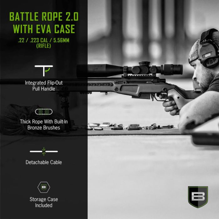 BREAKTHROUGH BR2.0-22/223R BATTLE ROPE 2.0 WITH EVA CASE - .22 / .223 CAL / 5.56MM (RIFLE)