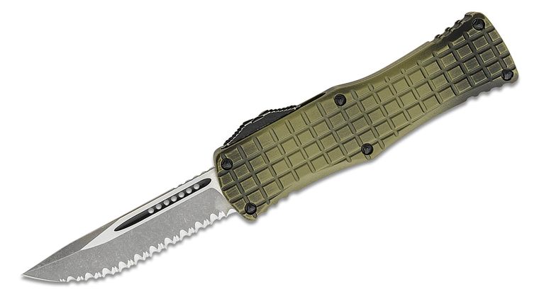 MICROTECH 703-12 APFRGS HERA S/E - FRAG SIGNATURE SERIES GRENADE GREEN APOCALYPTIC FULL SERRATED