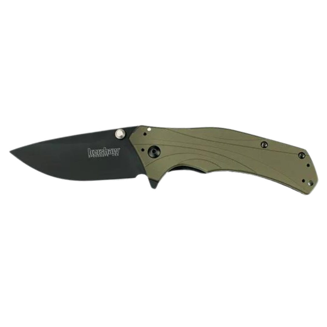 KERSHAW 1870OLBLK KNOCKOUT, OLIVE HANDLES