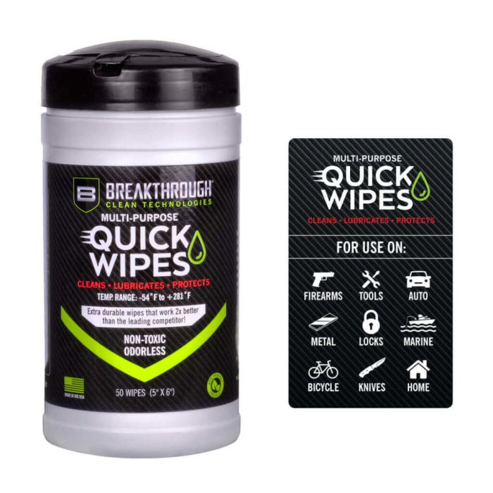 BREAKTHROUGH BT-CLP-QW-50 MULTI-PURPOSE SYNTHETIC CLP QUICK WIPES